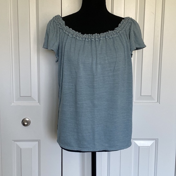 Max Studio Medium Light Blue Summer Top Blouse - Picture 1 of 11